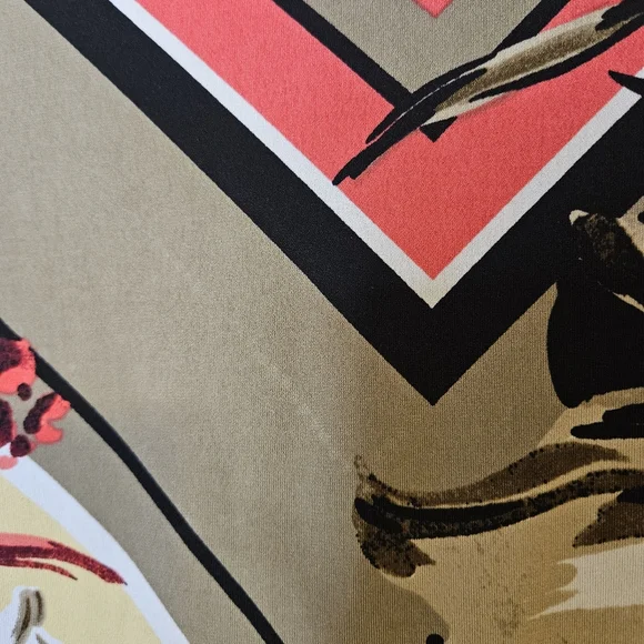 JM Collection Floral Geometric Print Top V Shape Blouse Tunic Casual Plus Size - Picture 11 of 12